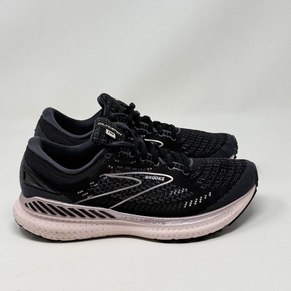 Brooks Glycerin 19 Sneakers Womens 9.5 M Black Rose Gold Running Walking Shoes